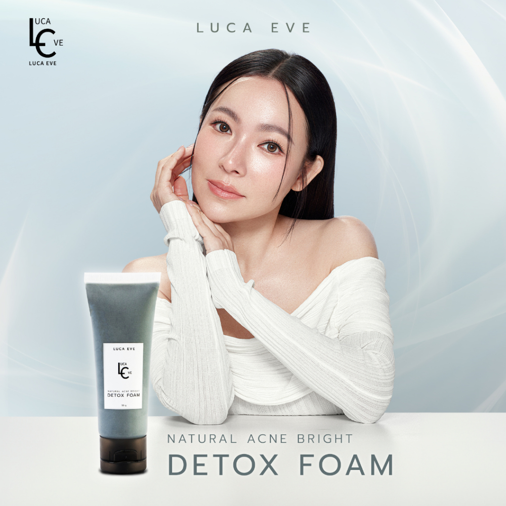 LUCA EVE Natural Acne Bright Detox Foam โฟมล้างหน้า ลูก้าอีฟ เนเชอรัล แอกเน่ ไบรท์ ดีท็อกซ์