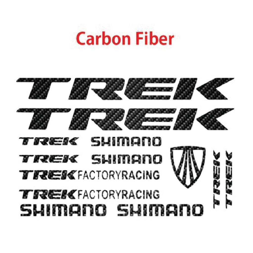 สติ๊กเกอร์ตกแต่งจักรยาน TREK SHIMANO มาเป็นเซท สำหรับจักรยานทำสีใหม่ หรือนำไปติดได้ทุกที่