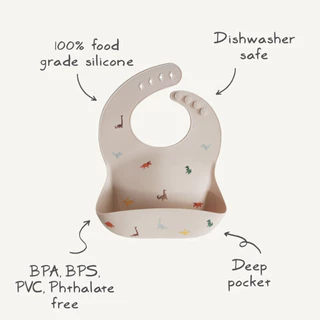 Mushie Silicone Baby Bib ผ้ากันเปื้อนซิลิโคนสำหรับลูกน้อย