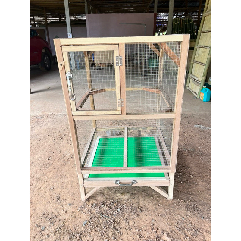 กรงนกมีถาดรอง กรงไก่ กรงหนู ขนาดกว้าง60*60*100 เซนติเมตร กรงกระต่าย กรงสัตว์เลี้ยงขนาดเล็ก