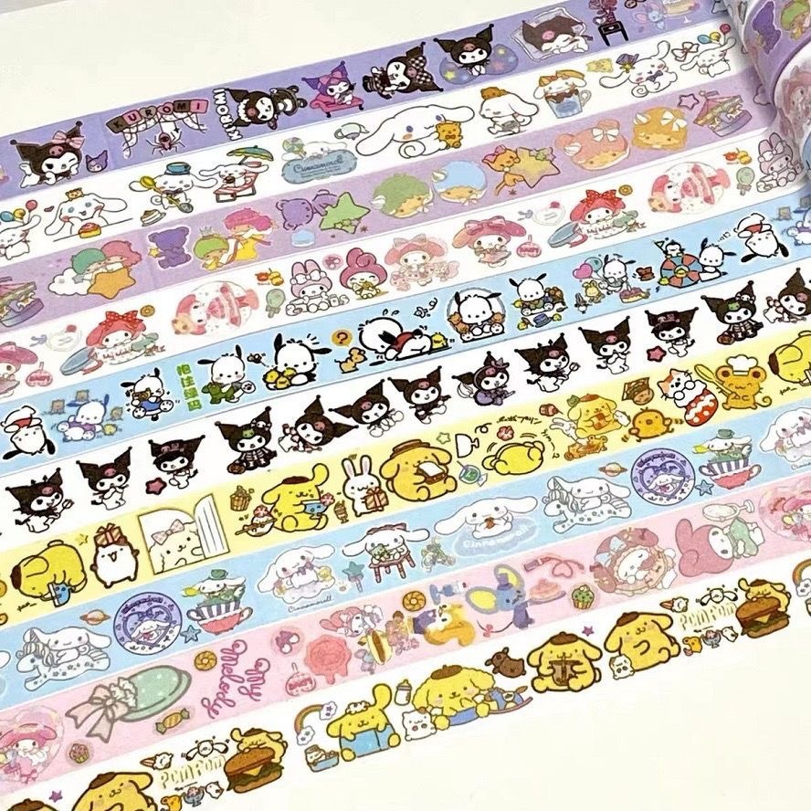 สติกเกอร์เทปวาชิ ลายการ์ตูน Kuromi Sanrio สําหรับตกแต่งสมุดภาพ DIY จํานวน 10 ม้วน ต่อชุด ราคา ถูกที่สุด ดีลบีเคเค แกลเลอรีภาพที่ 8