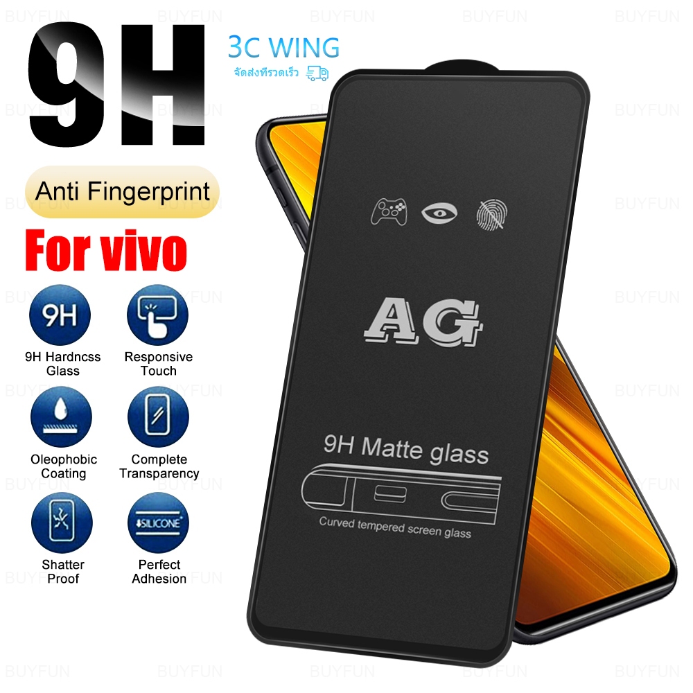 AGฟิล์มกระจกfor Vivo ทุกรุ่น Vivo S1 Pro V11 V20 Pro V29E Y03 Y12S Y1S Y17S 20S Y21A Y22S Y27S Y33S Y51 Y70S แบบด้านเต็ม