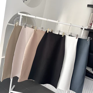 Mufffle skirt - กระโปรงผ่าข้างซิปข้าง ผ้าเปเป้🍒พร้อมส่ง