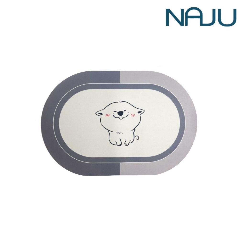 Naju พรมเช็ดเท้าซับน้ำ พรมหน้าห้องน้ำ พรมเช็ดเท้า กันลื่น แห้งไว ไม่เหม็นอับ ตัวพรมนิ่ม สัมผัสสบายเท้า