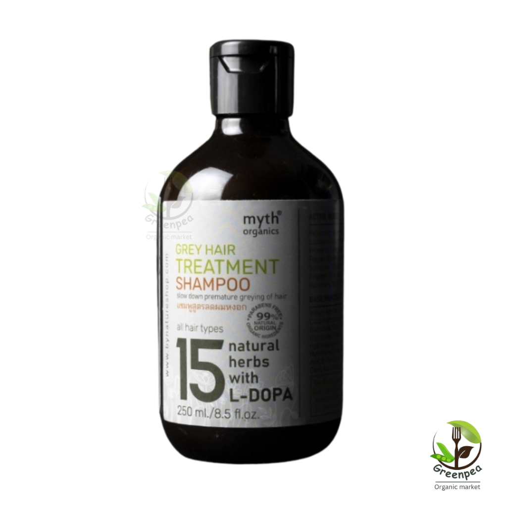 Myth 15 Grey Hair Treatment Shampoo แชมพูสูตรลดผมหงอก ขนาด 250 ml. บำรุงและฟื้นฟู เส้นผม
