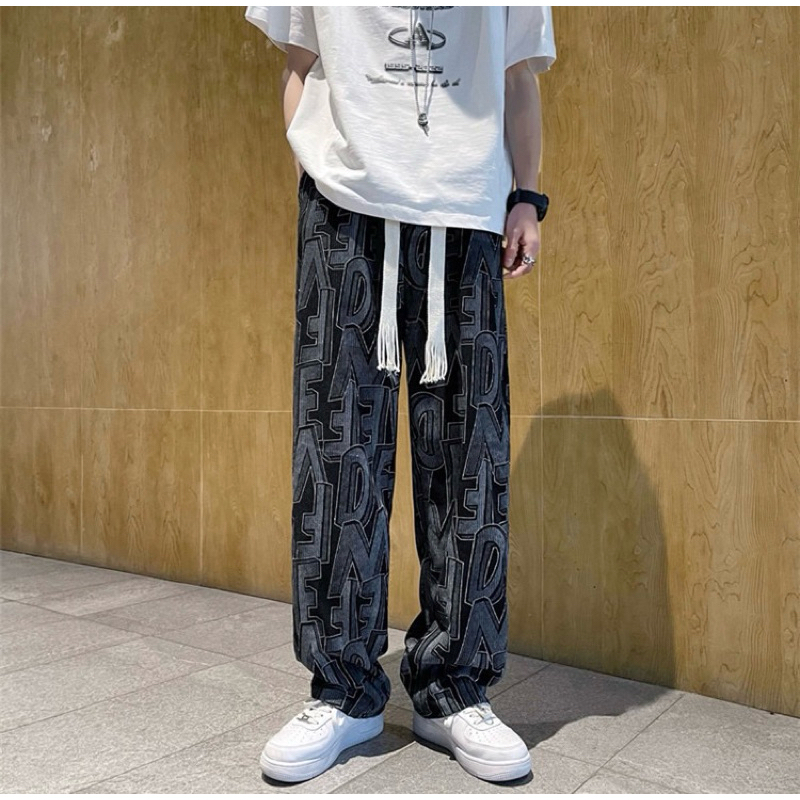 กางเกงขายาว multi font pants