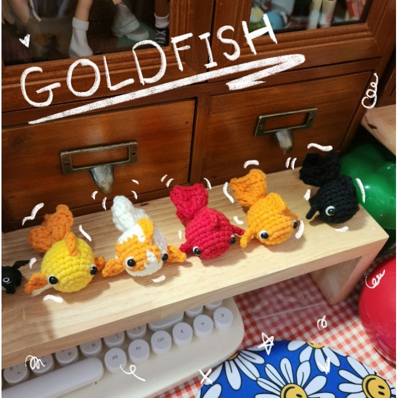 📮ส่งทุกอังคารและศุกร์📮พวงกุญแจปลาทองไหมพรม : Goldfish keychain