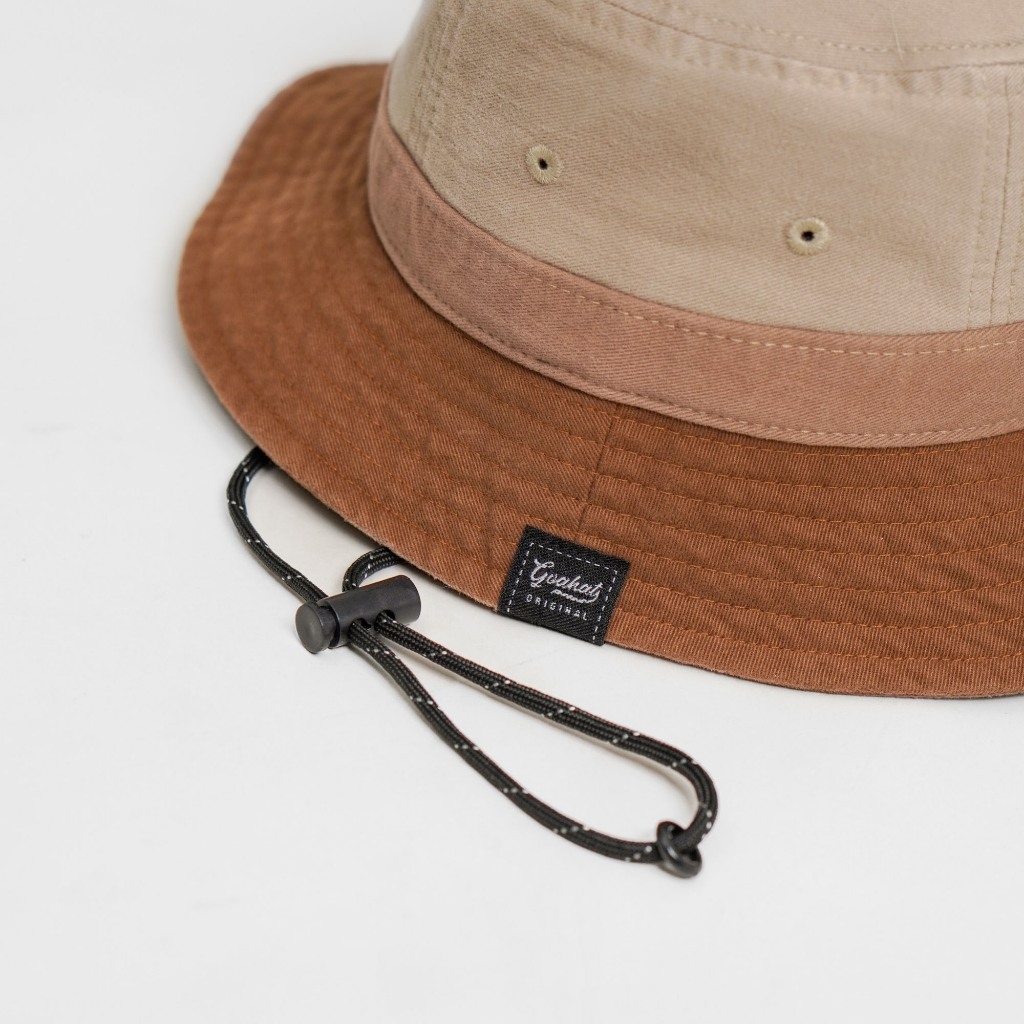 G113 Sand หมวกบักเก็ต Cotton washed ฟอกเฟด สไตล์สตรีท เบา ใส่สบาย มีซับใน ระบายอากาศได้ดี