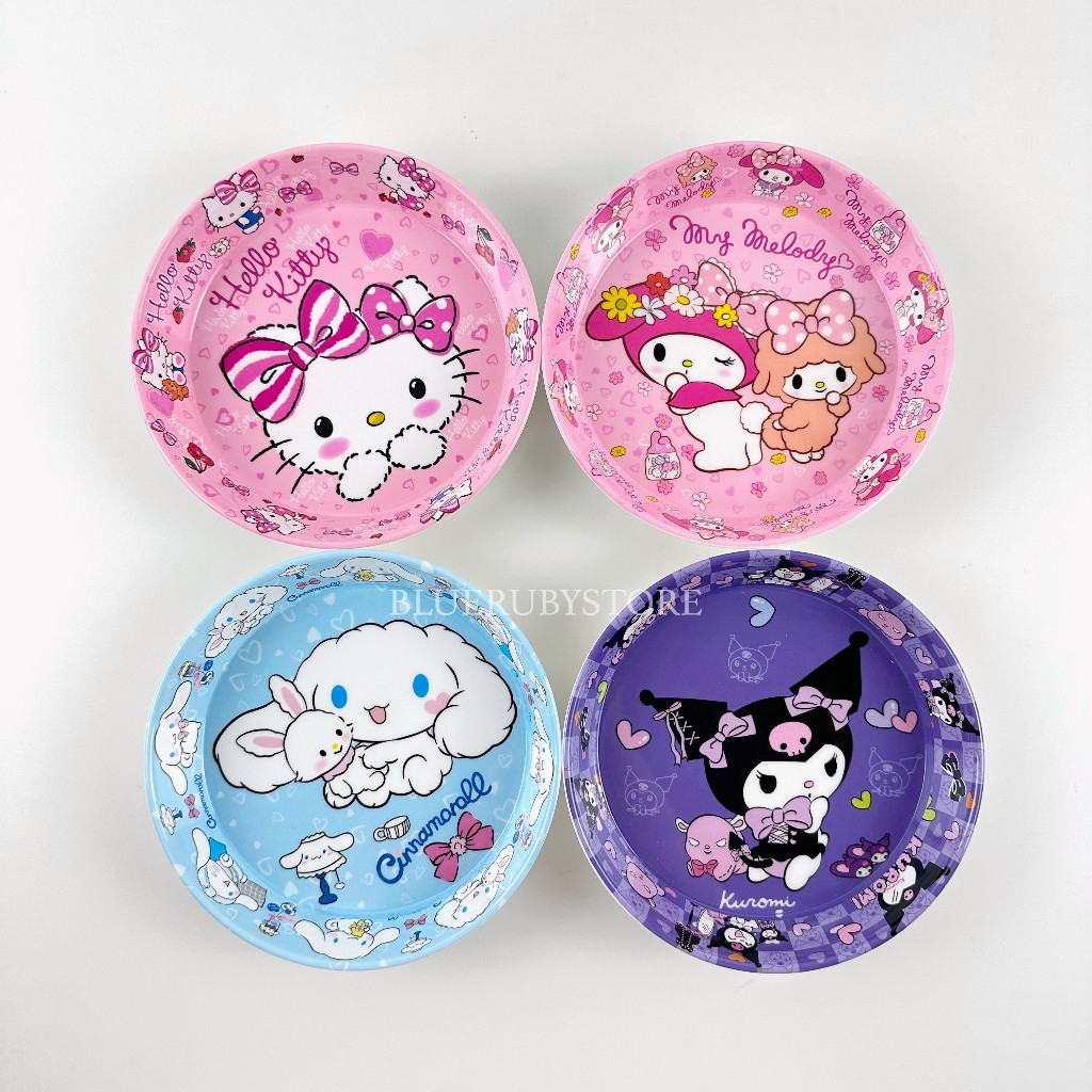 พร้อมส่ง จานเมลามีน ก้นลึก (6นิ้ว) ลายการ์ตูน Sanrio จานเด็ก จานใส่ขนม