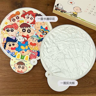พร้อมส่ง🌈พัดพกพก SHINCHAN ชินจัง พัดพับได้ บังแดด กันยูวี UV พัดสปริง มีซองเก็บ ลายน่ารัก 80003