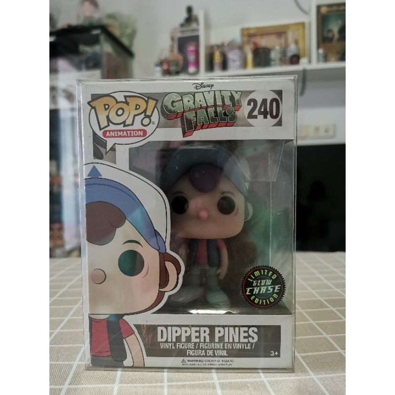 Funko pop: Gravity Falls Dipper Pines สติกเกอร์ เชส เรืองแสง