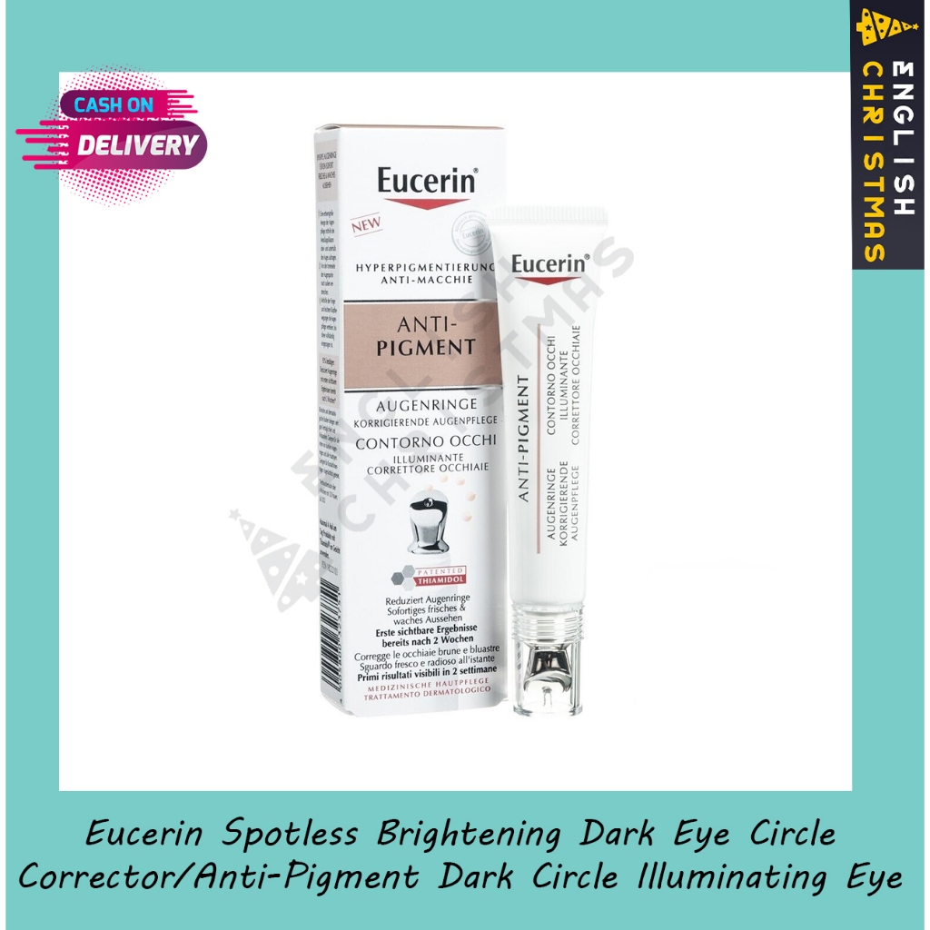 Eucerin Spotless Brightening Dark Eye Circle Corrector/Anti-Pigment Dark Circle Eye Care ครีมบำรุงรอบดวงตา แพคเกจยุโรป