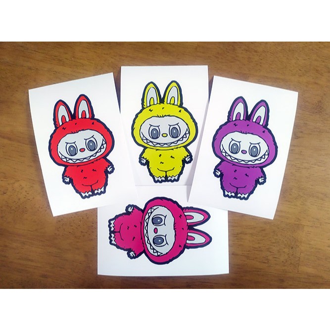 [สะท้อนแสง] LABUBU สติ๊กเกอร์ ตัวการ์ตูน labubu สติกเกอร์ ลาบูบู้ ติดได้ทุกที่ตามใจปราถนา ขออภัยมือใหม่ มือใหม่หัดขับ