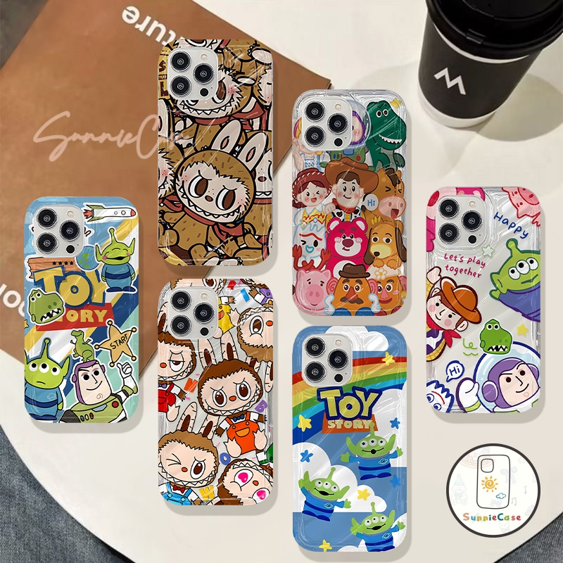แฟชั่น Toy Story การ์ตูนน่ารักเอเลี่ยน สีลูกกวาด เข้ากันได้iPhone 15 12 13 11 14 Pro Max XR 6s 15 14 6 7 8 Plus XS Max X