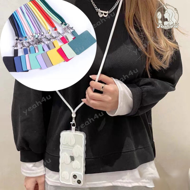 สายห้อยโทรศัพท สายคล้องคอโทรศัพท์มือถือ เคสสายสะพาย ปรับได้ สายคล้องมือถือ ใช้ได้ทุกรุ่น ทนทาน