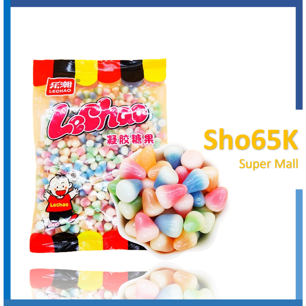 Lechao เยลลี่ปีโป้กรอบ เป็นที่นิยมในตอนนี้ เยลลี่มีรสรวม ผลไม้หลายชนิด ขนาด 1 กิโลกรัม