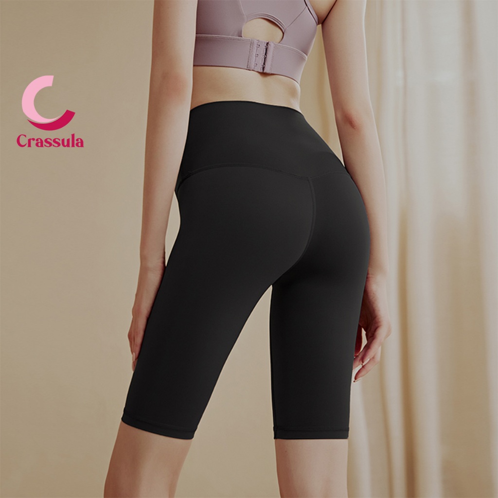 [Crassula]กางเกงออกกำลังกาย5ส่วน Sport shorts ขอบเอวสูงกระชับหน้าท้อง ผ้าหยืดหยุ่น