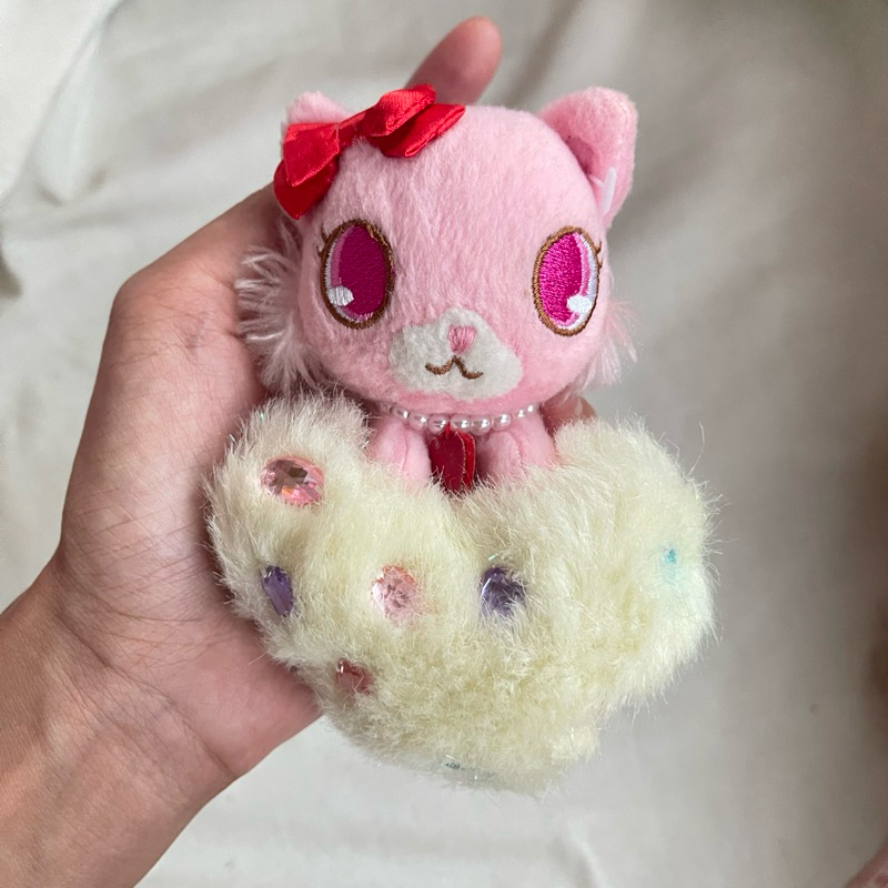 ตุ๊กตางานพวงแมว Jewelpet sanrio garnet ป้าย Sega 2010💘มือสอง สภาพดี