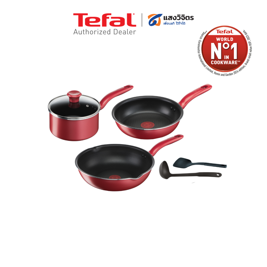 TEFAL ชุดหม้อกระทะ So Chef IH รุ่น G135S696 จำนวน 6 ชิ้น ประกัน 2 ปี