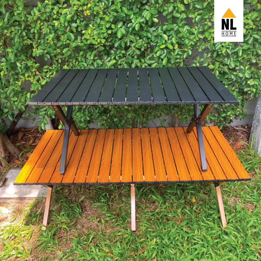 โต๊ะแคมป์ปิ้งพับ มีถุงเก็บพับเก็บง่าย  รับน้ำหนักได้เยอะ แข็งแรง มินิมอล โครงเหล็กกลางแจ้ง / NL HOME - รูปที่ 6