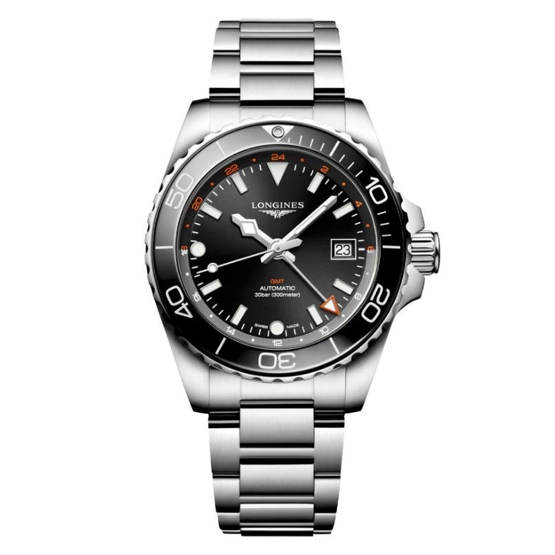 (สินค้า​พร้อม​ส่ง)​ นาฬิกา​ LONGINES​ รุ่น​HYDROCONQUEST GMT รหัส​ L3.790.4.56.6ของ​แท้​ป้าย​ KINGPOWER