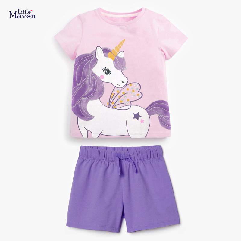 ชุดเซ็ต Brand Little Maven ชุดเสื้อยืด+กางเกงขาสั้น DR72