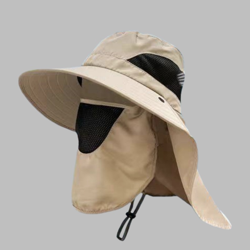 หมวกกันแดด หมวกชาวสวน ปีกใหญ่กันแสงยูวีแบบ360องศา แบบถอดผ้าปิดหน้าได้ พร้อมส่งจากไทย