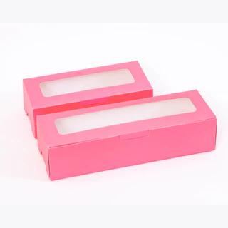 กล่องคุ้กกี้ 8x24x5.5 CM (50 ใบ/แพ็ค) Size M พายสับปะรส สโคนผลิตจากกระดาษคุณภาพ สีพลาสเทล