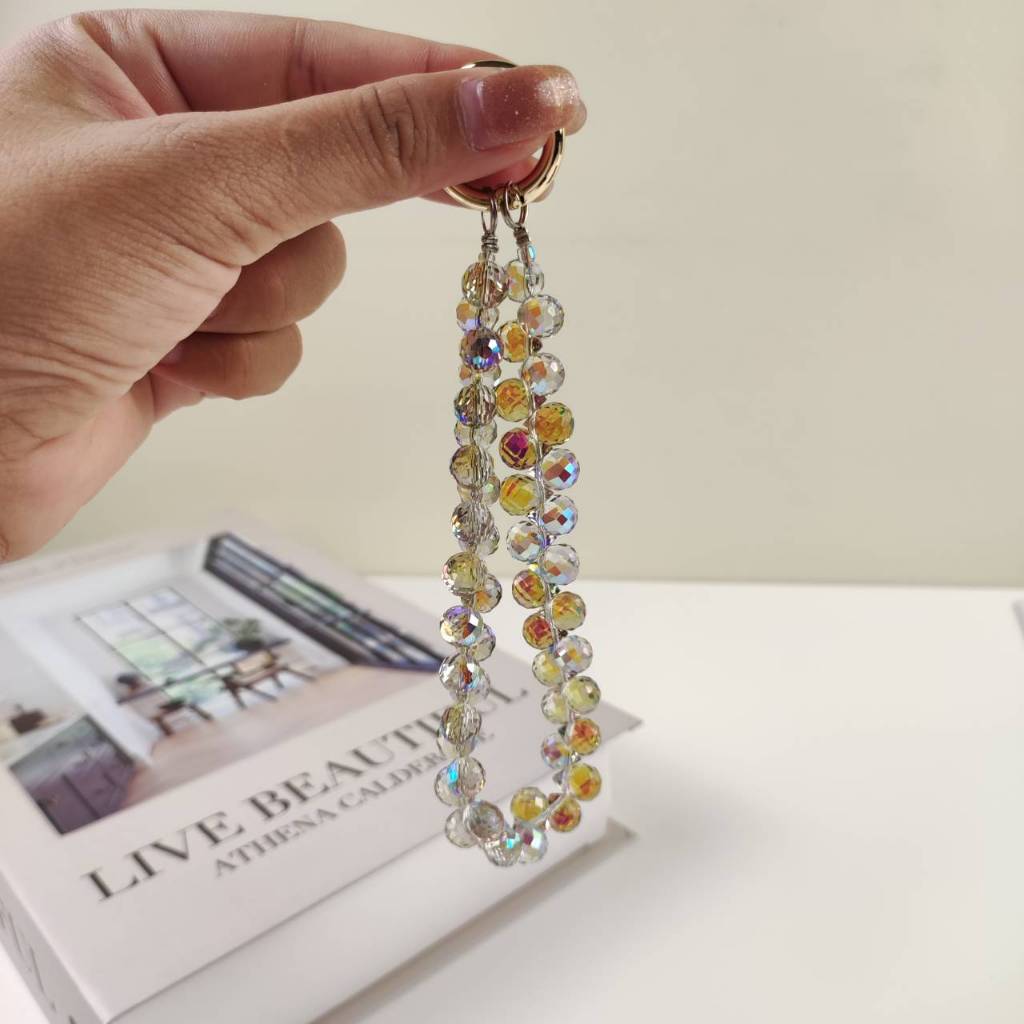 สายห้อยมือถือ แบบคริสตัล Crystal  สายคล้องมือถือ (THพร้อมส่ง ในไทย) - รูปที่ 6