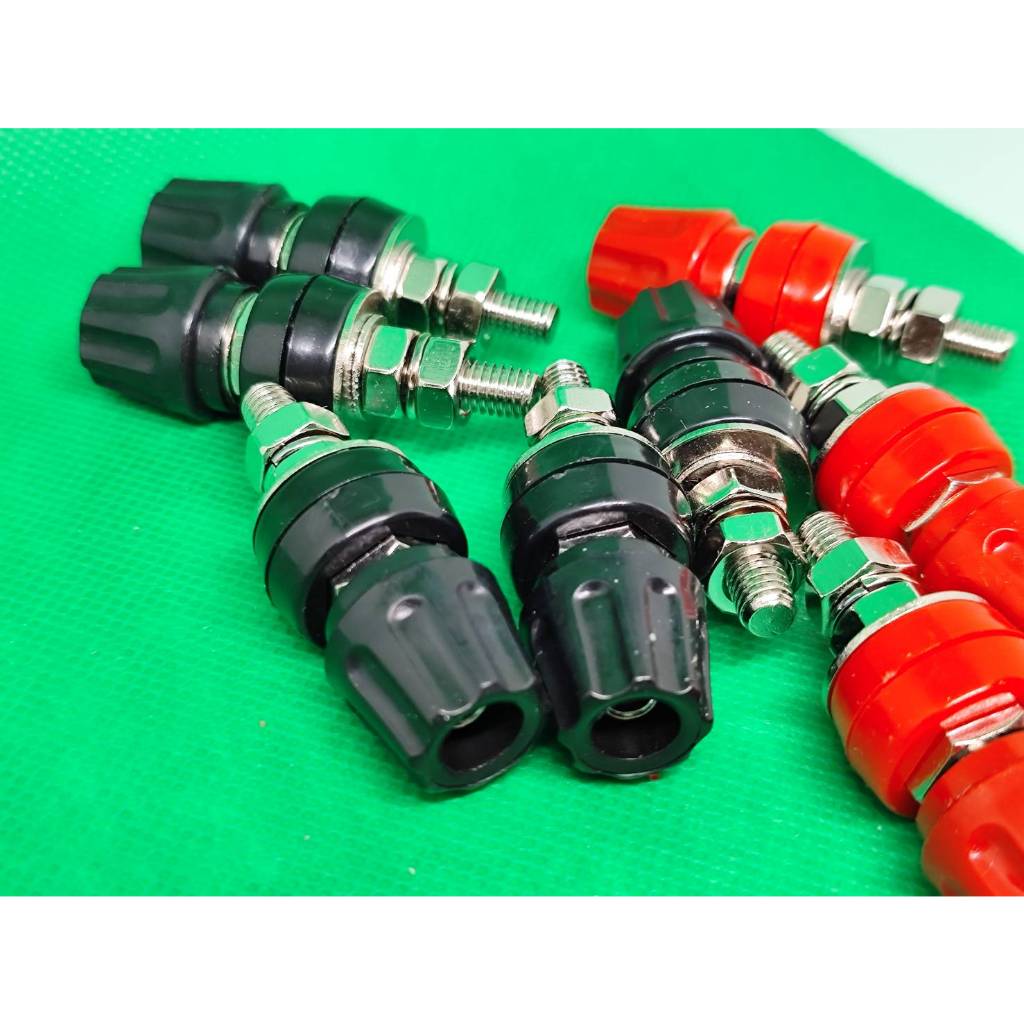 24.932 AMASS M6 โพสต์เข้าเล่มทองแดงบริสุทธิ์กระแสสูงพร้อมการติดตั้งแผงสกรูแจ็ค 4 มม. AMASS