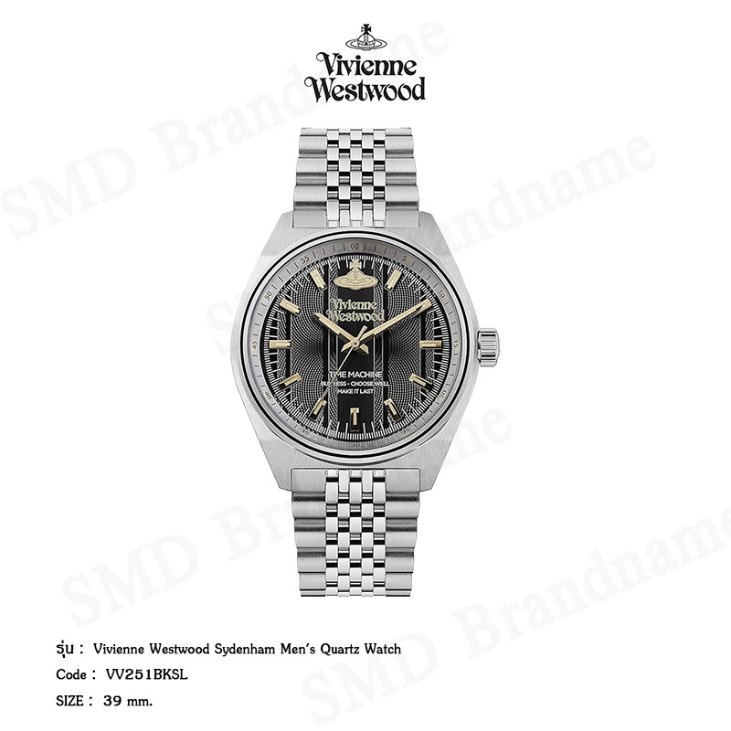 Vivienne Westwood นาฬิกาข้อมือ รุ่น Vivienne Westwood Sydenham Men's Quartz Watch Code: VV251BKSL