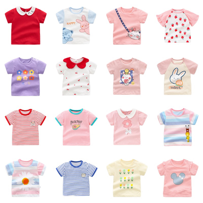 เสื้อยืดเด็กผ้านิ่ม ร่องรู ระบายอากาศดี ใส่สบาย ไม่ร้อน