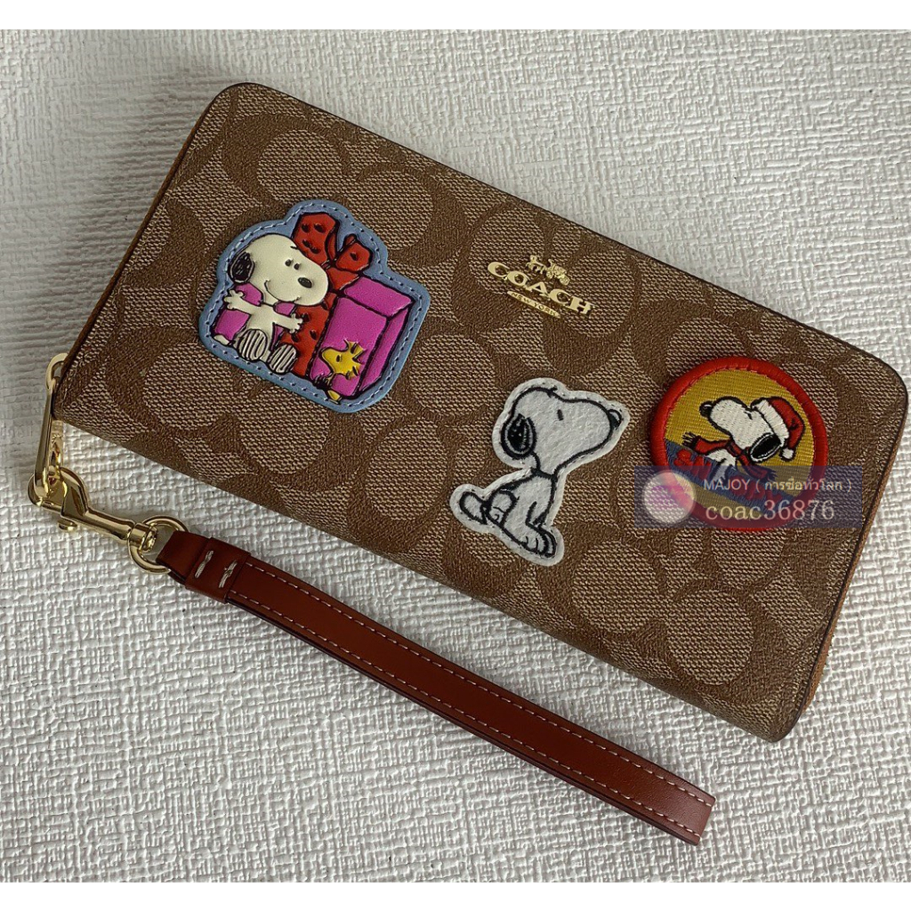 แท้💯% Outlet 7.8 นิ้ว Zip Long Wallet กระเป๋าสตางค์ใบยาวสตรีแบบคลาสสิก, กระเป๋าคลัทช์แบบมีซิป, ที่ใส่บัตร