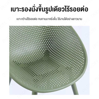 DUDEE เก้าอี้พลาสติก รุ่น DD-201 เก้าอี้สไตล์ Modern ดีไซน์พนักพิงกว้าง นั่งสบายไม่อึดอัด