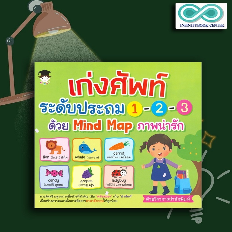 หนังสือ เก่งศัพท์ระดับประถม 1-2-3 ด้วย Mind Map ภาพน่ารัก : คำศัพท์ภาษาอังกฤษ ภาษาอังกฤษสำหรับเด็ก คู่มือเรียนประถมศึกษา