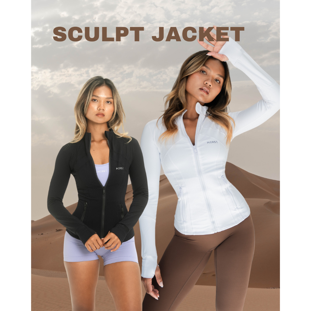 เสื้อแขนยาวออกกำลังกาย Sculpt Jacket แขนยาวเอวเอส