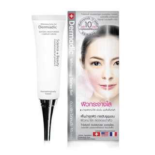 เดิมมาดิก DERMADIC เนเชอรัลมอยเจอร์ไรเซอร์ D15 ครีมบำรุงผิว ม๊อยเจอร์ อัพหน้าใส 15 g ฝามีสีขาวกับสีเงินค่ะ