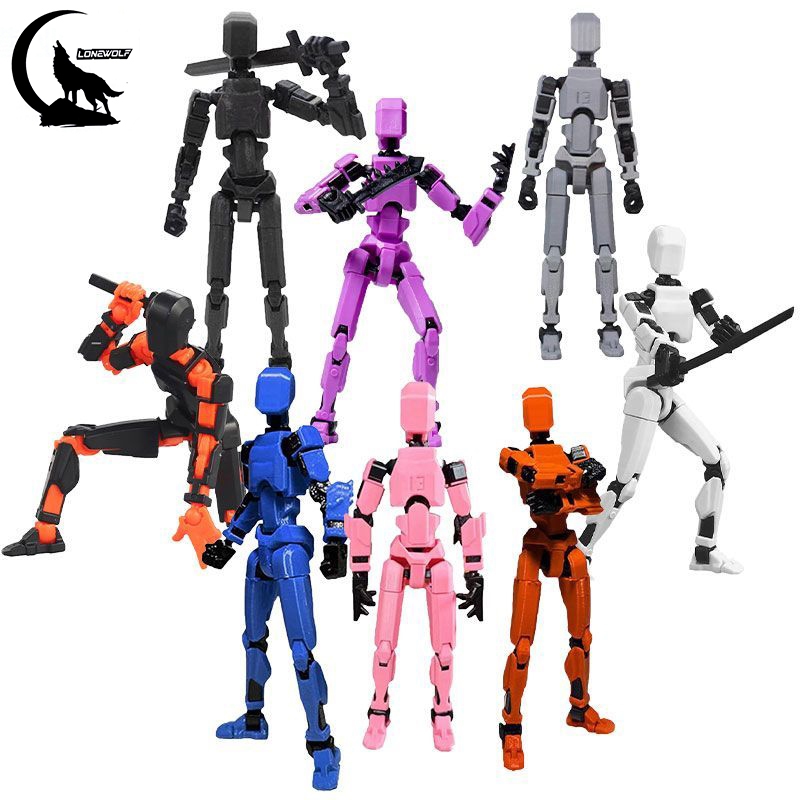 【จัดส่งจากกรุงเทพฯ】หุ่นยนต์ 3D ขยับได้ หลายข้อต่อ 13 Dummy ของเล่น ของขวัญ ของเล่นเด็ก มีสีต่างๆให้เลือก