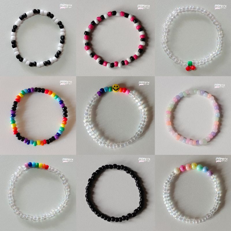 ลูกปัดแนนนี่(พร้อมส่ง ) กำไลข้อมือลูกปัดมีหลายแบบ