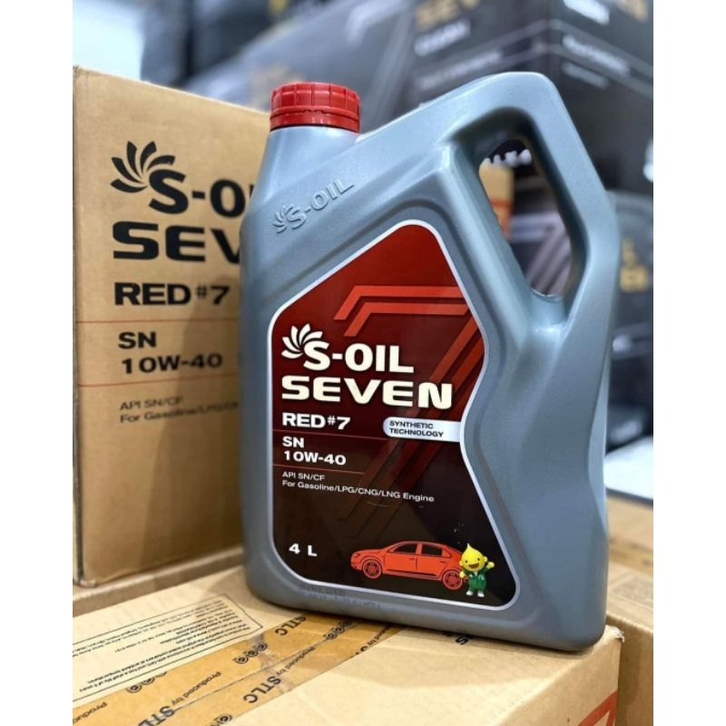 S-OIL 7 RED 7SN 10W-40 5ลิตร (เบนซิล)