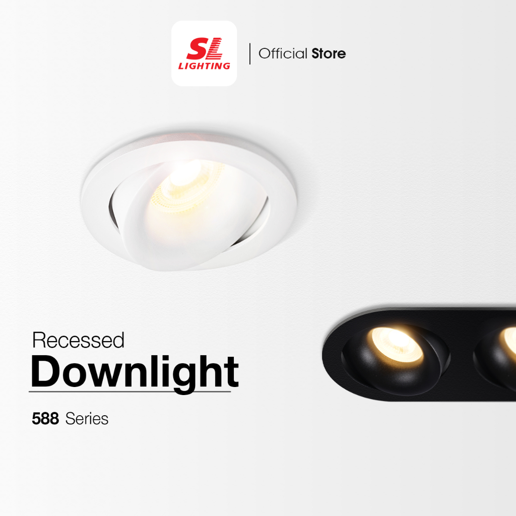 SL LIGHTING | Recessed Downlight MR16 GU5.3 ดาวน์ไลท์ฝังฝ้า เปลี่ยนหลอดด้านหน้า รุ่น SL-6-588 มีแบบให้เลือก มีสต็อก