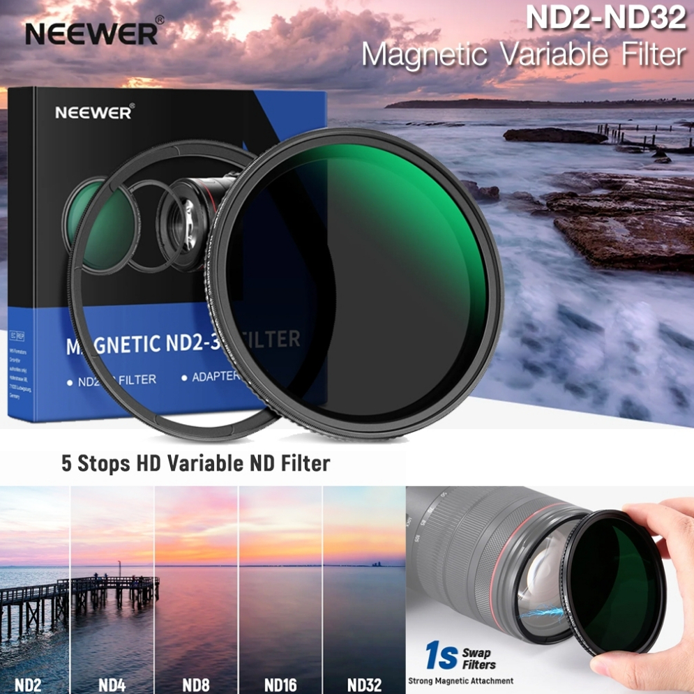 NEEWER MAGNETIC VARIABLE ND FILTER HD ND2-ND32 ฟิลเตอร์ ND แม่เหล็ก