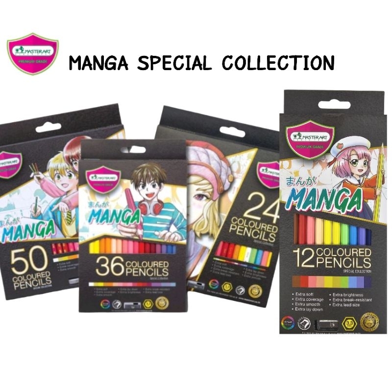 สีไม้มาสเตอร์อาร์ต Master Art 12, 24 ,36, 50 สี รุ่นมังงะ Manga Master Series Special Collection