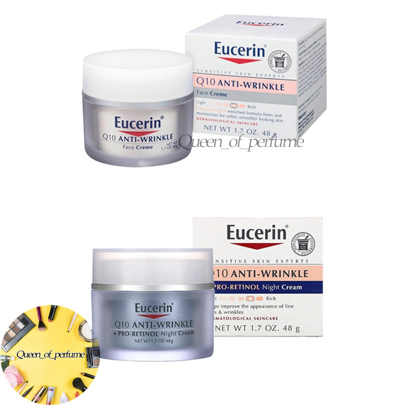 Eucerin Q10 Anti-Wrinkle Face Cream & Pro-Retinol Night Cream 48g