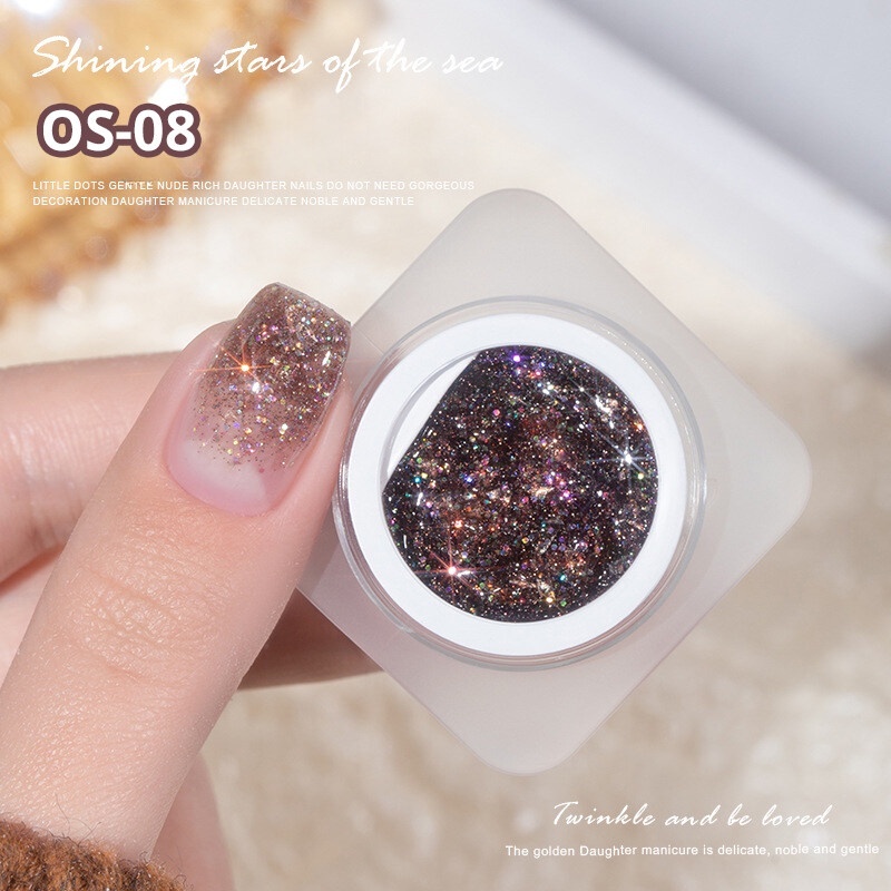 Glitter Diamond กลิตเตอร์ทาเล็บเจล สีกากเพชรสวยละมุน แวววาว รุ่น OceanStar  *พร้อมส่งในไทย* - รูปที่ 7
