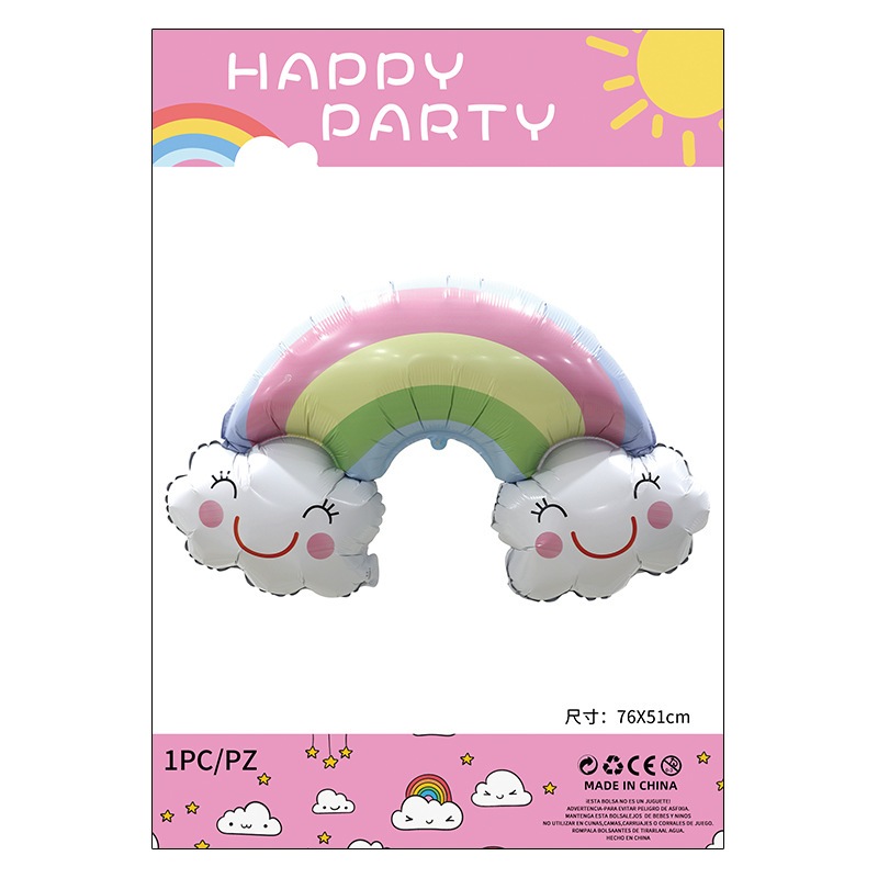 ลูกโป่งพระจันทร์ พระอาทิตย์ ดาว ยิ้ม ฟอยล์ลูกโป่งรูปทรงต่างๆ ลูกโป่งตกแต่งปาร์ตี้ของคุณ - รูปที่ 2