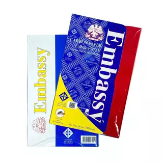 กระดาษคาร์บอน ขนาด 21x33 ซม. กระดาษก๊อปปี้ / copy Embassy 333H (แบ่งขาย 5แผ่น/10แผ่น)