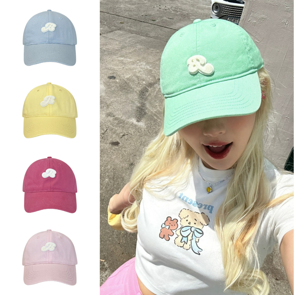 หมวกแก็ปปัก BP มี 6สี ผ้า cotton หมวกสไตล์เกาหลี หมวกมินิมอล
