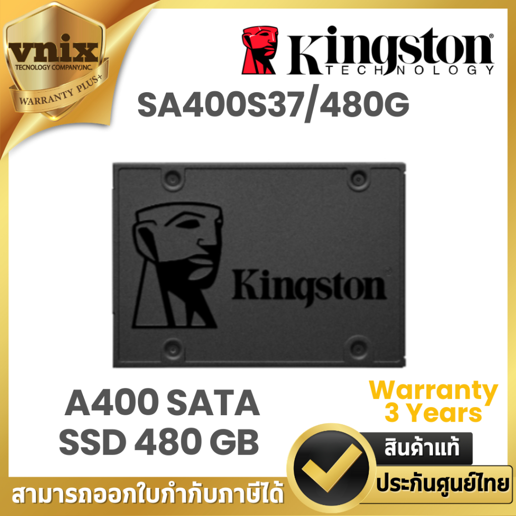 KINGSTON SA400S37/480G A400 SATA SSD 480 GB  Warranty 5 Years