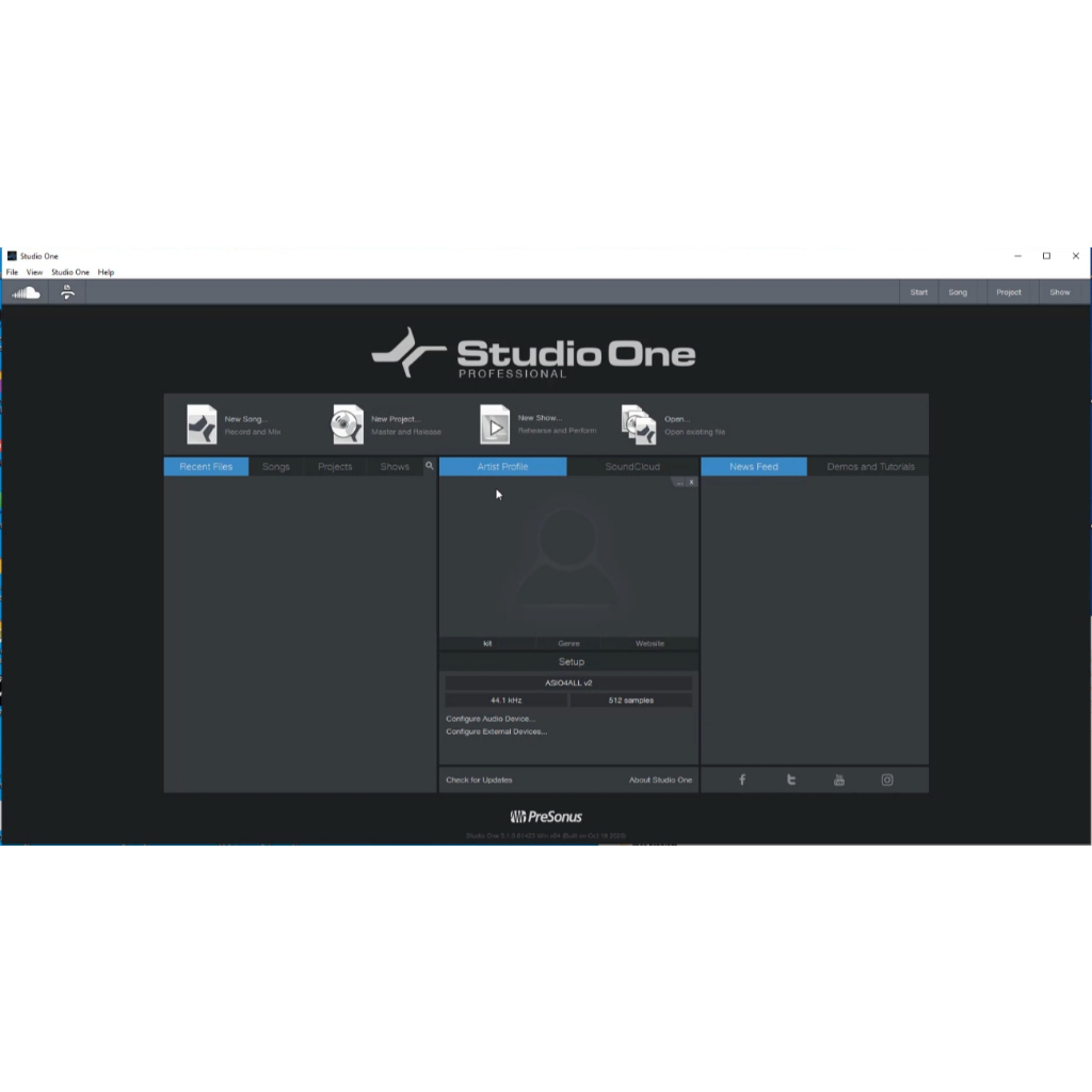 PreSonus Studio One Pro 2025 v7.x โปรแกรมตัดต่อเสียง สำหรับ Win & Mac